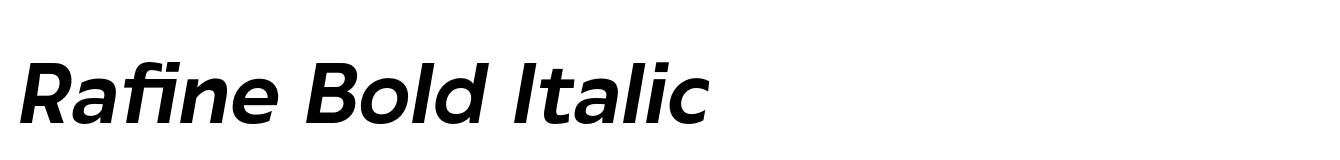 Rafine Bold Italic